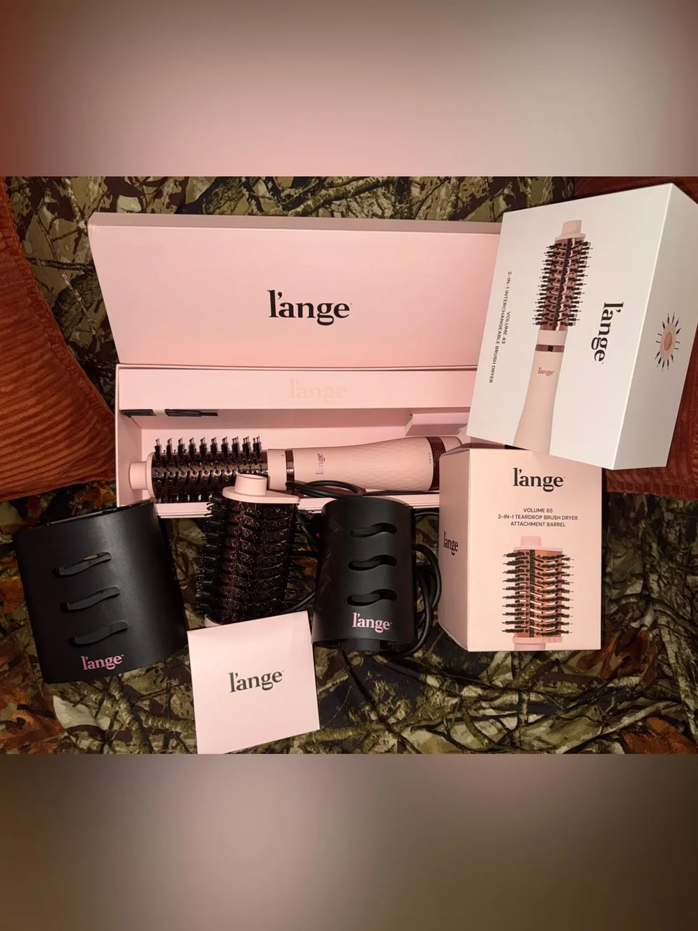 L'ange Volume 43 Pink 2-in-1 Volumizing Interchangeable Brush Dryer
